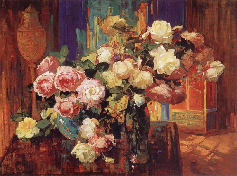 Franz Bischoff Roses n-d China oil painting art